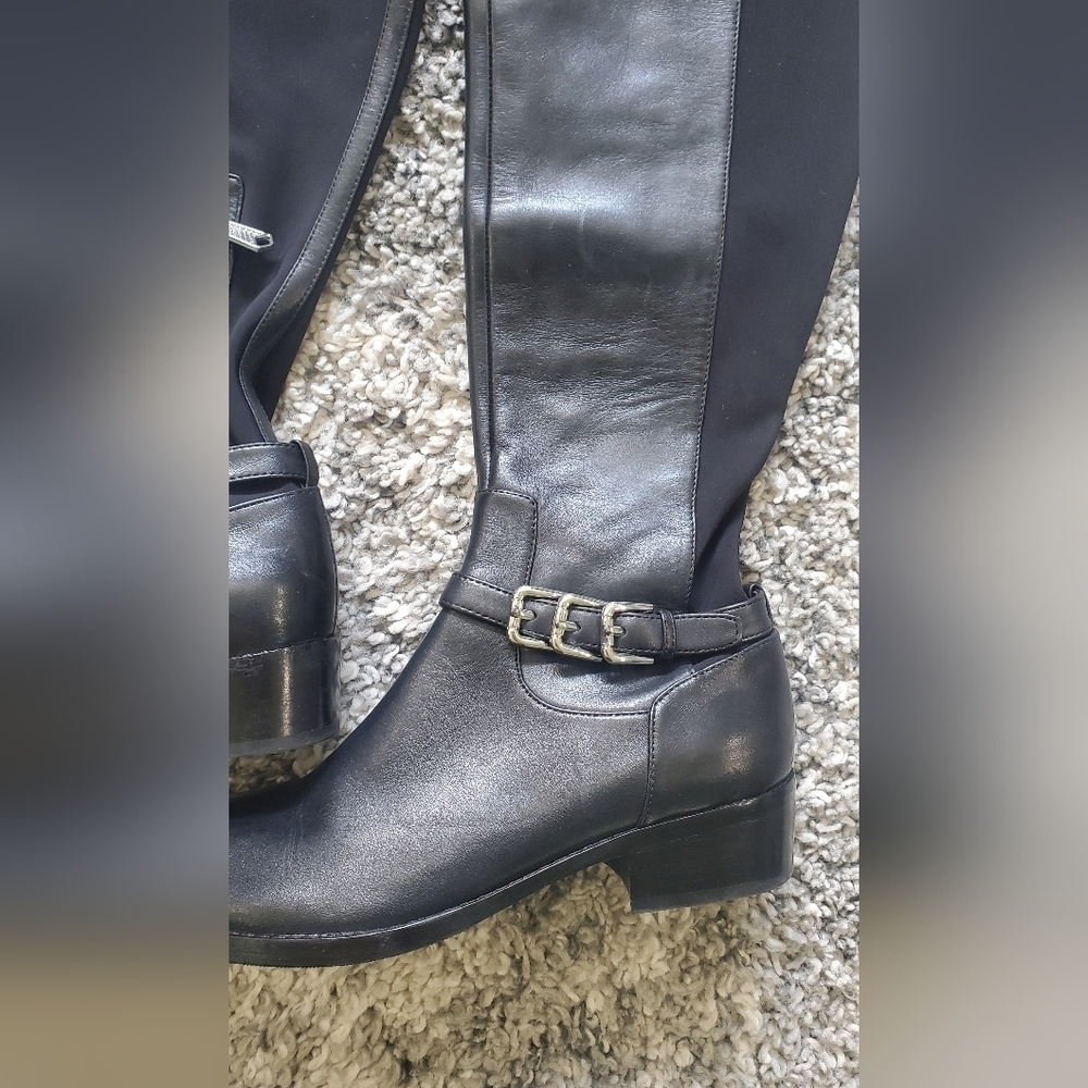 Donald J Pliner tall black leather boots sz 6.5‎ - Picture 4 of 9